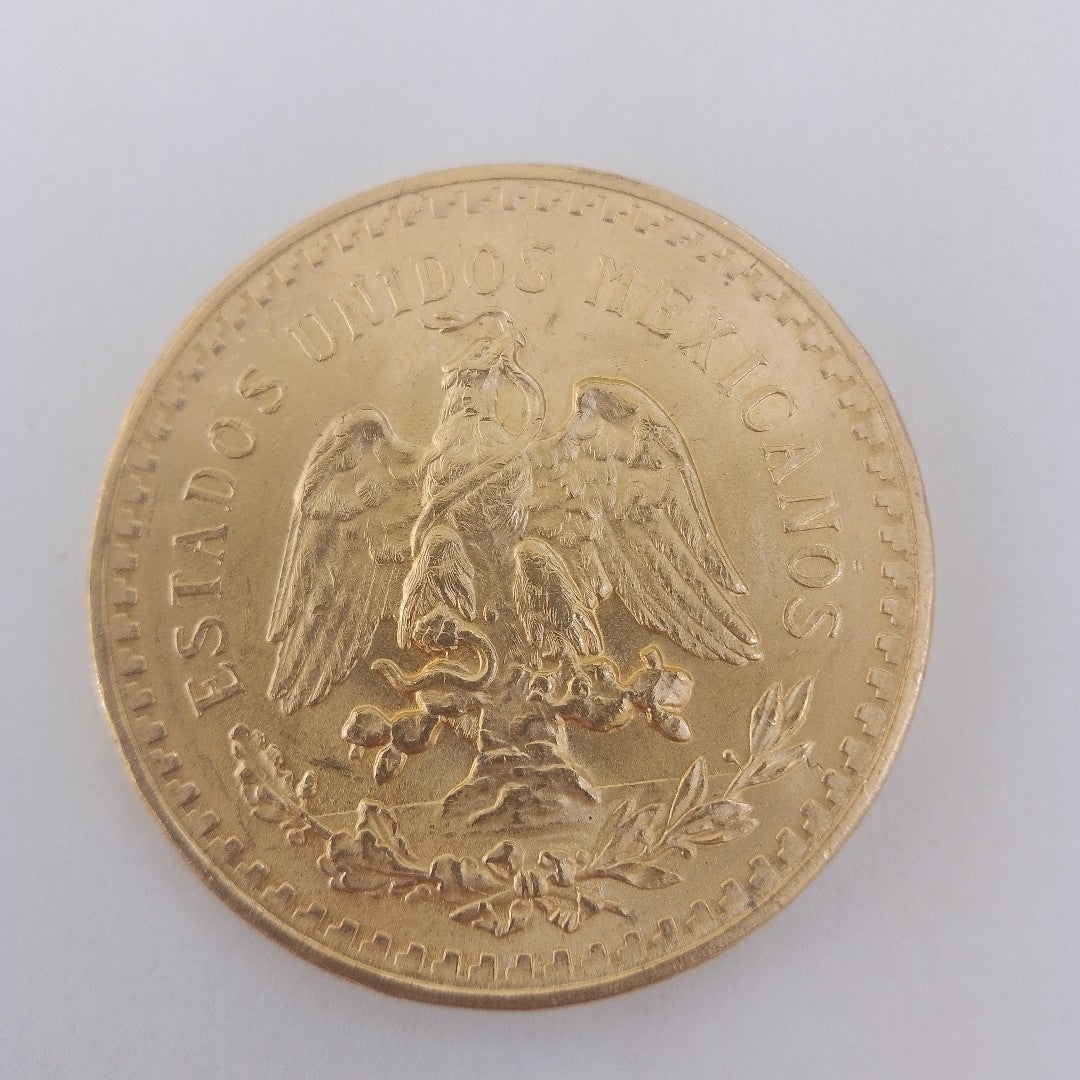 K1 41,60 GRMS - DTO. 0,00 GRMS - 21 K - AVALÚO 77126,40 * IDENTIFICACIÓN MONEDA NOMINATIVA * MONEDAS PESOS 50 PESOS (SEMINUEVO)