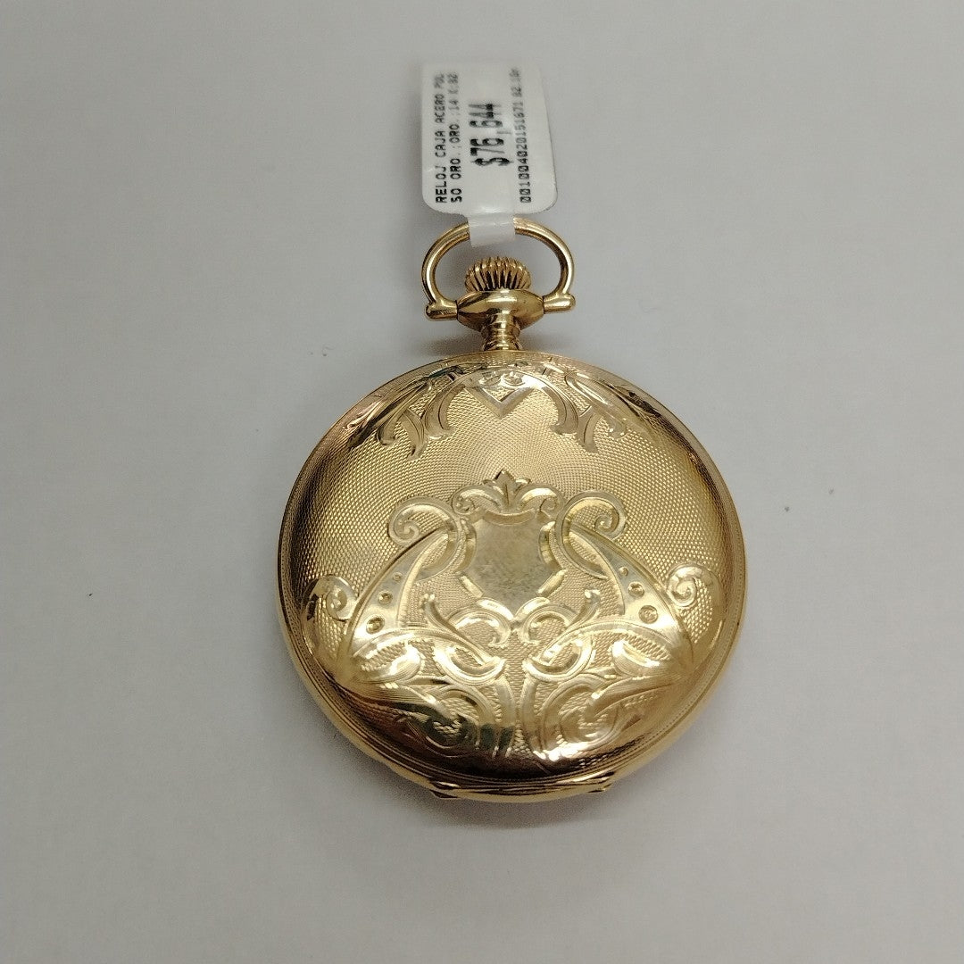 RELOJ CAJA ACERO PULSO ORO. ORO. 14 K 82.1 GRMS (SEMINUEVO)