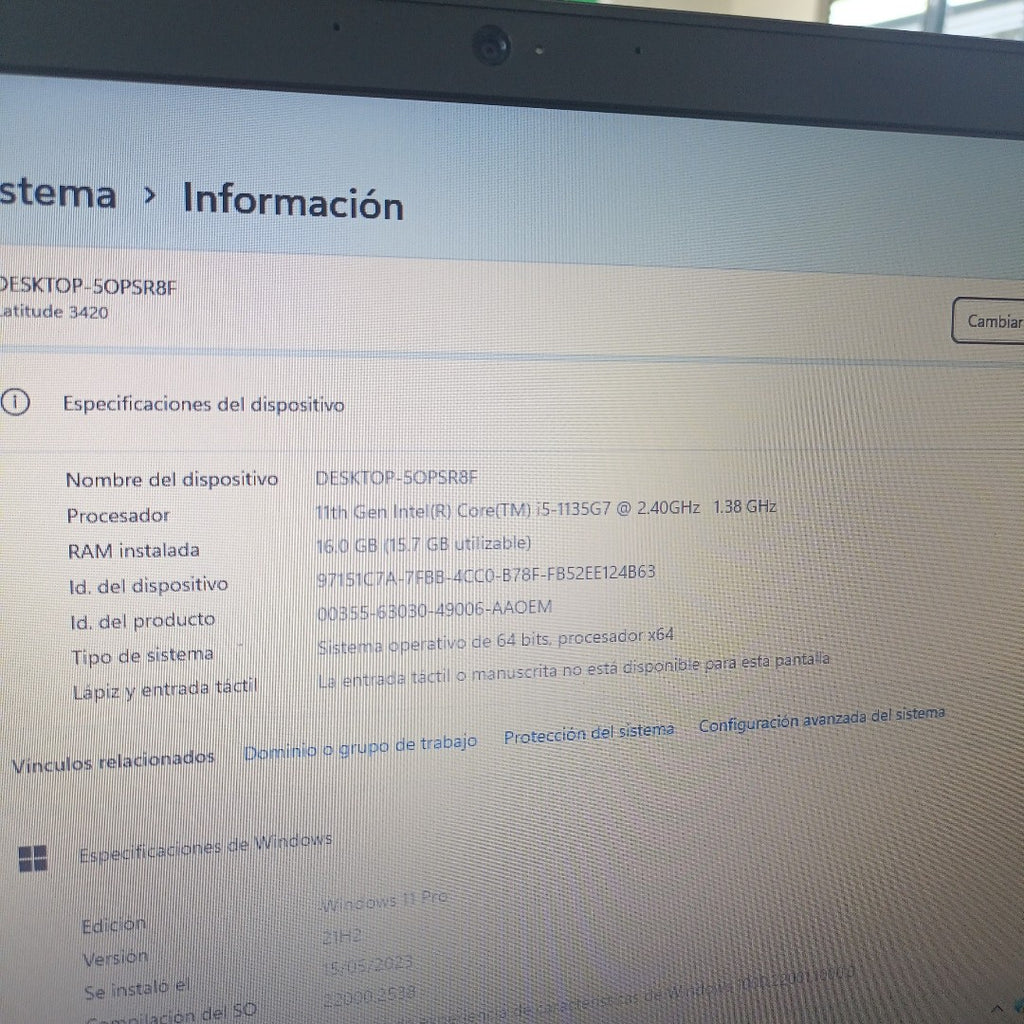 LAPTOP DELL LATITUDE 3420 (2022) 512 GB SSD 16 GB RAM