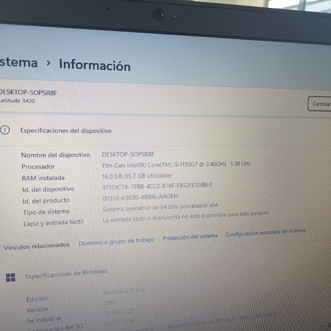 LAPTOP DELL LATITUDE 3420 (2022) 512 GB SSD 16 GB RAM