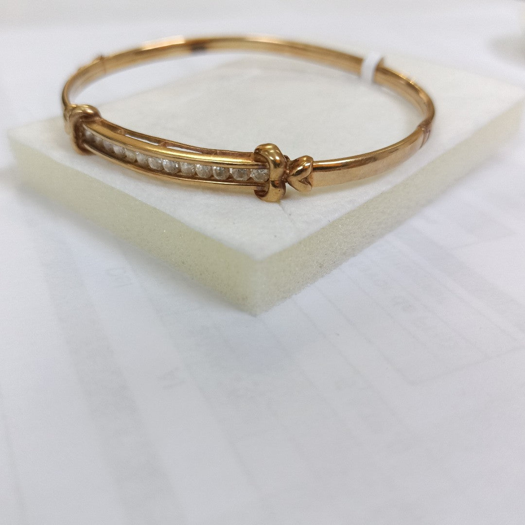 PULSERA RIGIDA ORO 14 K 9,00 GRMS (SEMINUEVO)