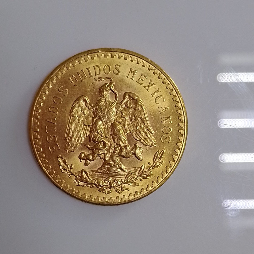 K1 41,60 GRMS - DTO. 0,00 GRMS - 21 K - AVALÚO 76003,20 * IDENTIFICACIÓN MONEDA NOMINATIVA * MONEDAS PESOS 50 PESOS (SEMINUEVO)