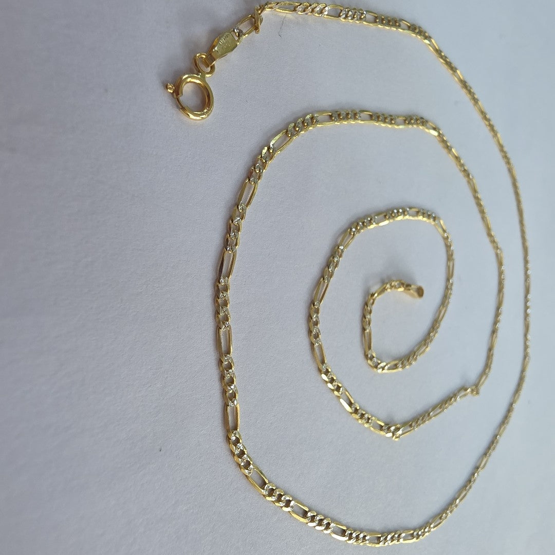 CADENAS CARTIER 3*1 DIAMANTADA ORO 14K 3.3 (NUEVO)