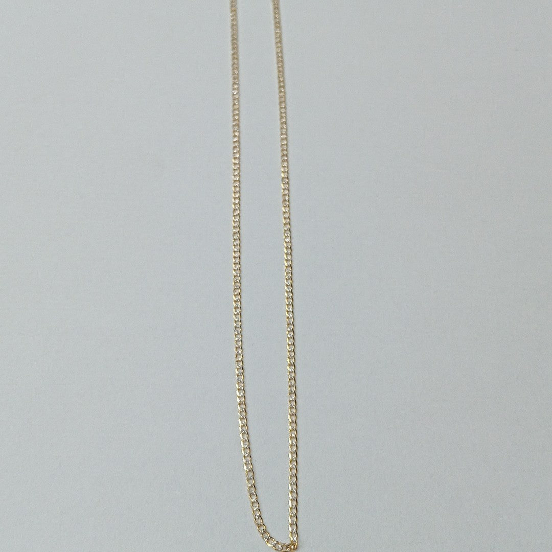 CADENAS BARBADA DIAMANTADA ORO 14K 2.1 (NUEVO)