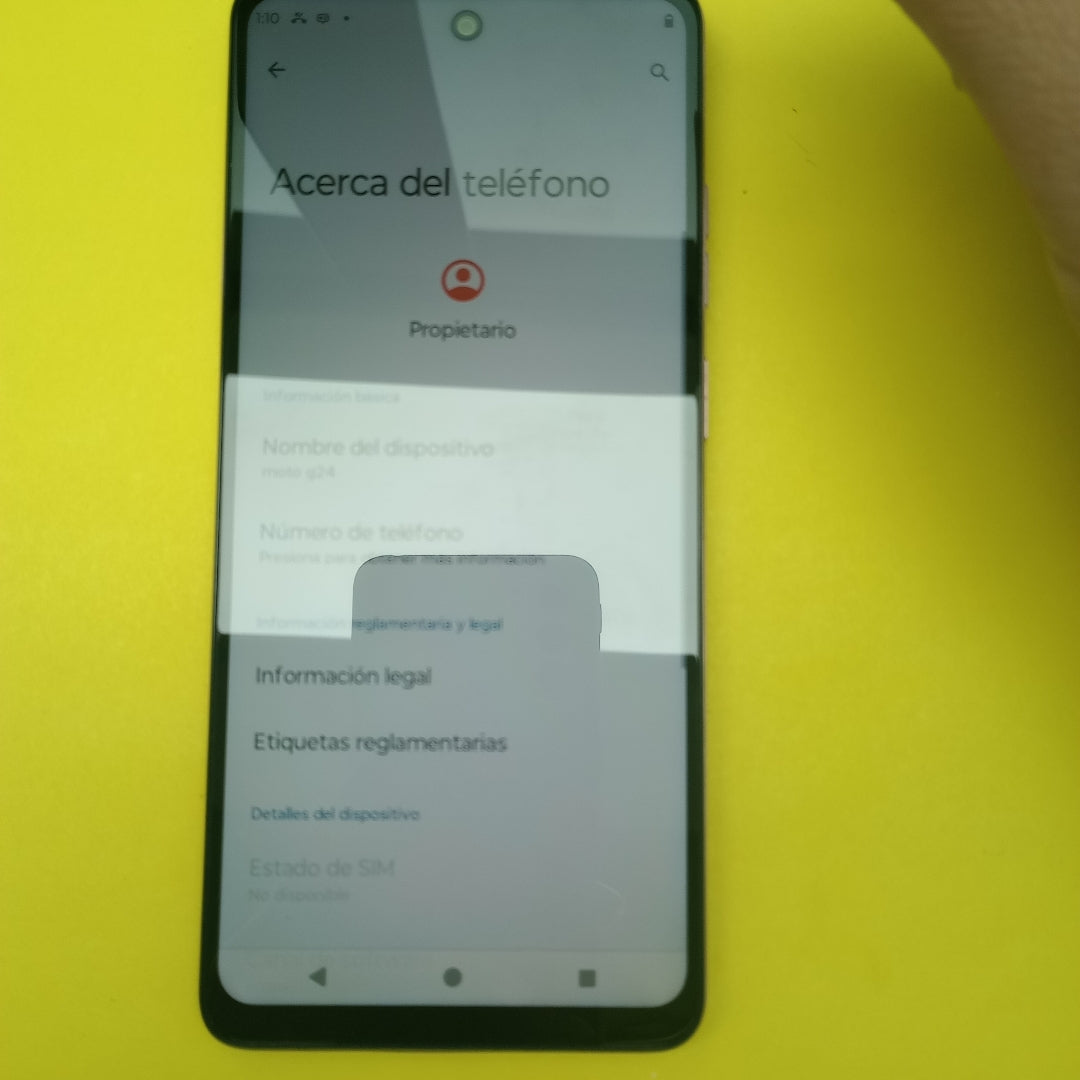 CELULAR MOTOROLA MOTO G24 XT2423-1 (2024) 256 GB 4 GB RAM (SEMINUEVO)