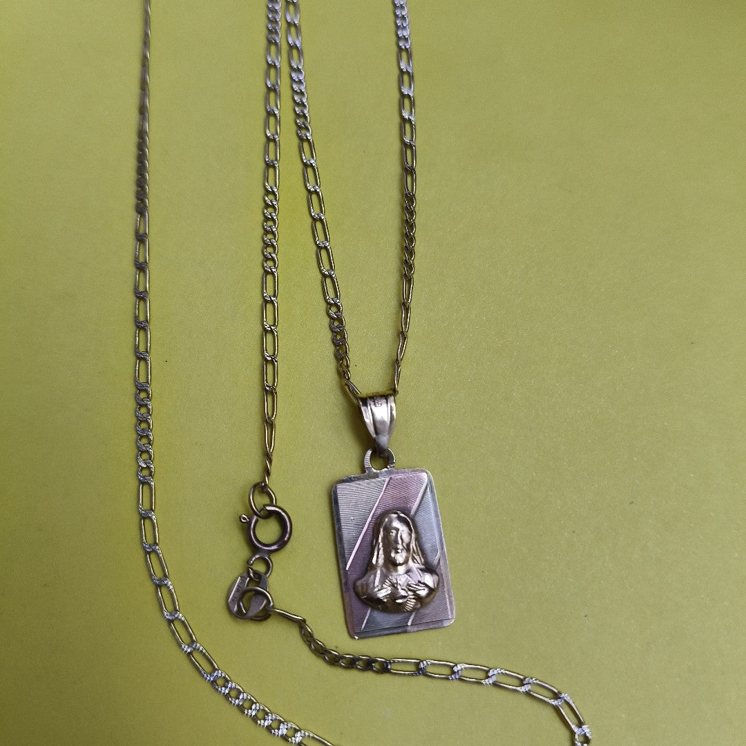 CADENA,MEDALLA RELIGIOSA ORO 10 K 4,30 GRMS (SEMINUEVO)