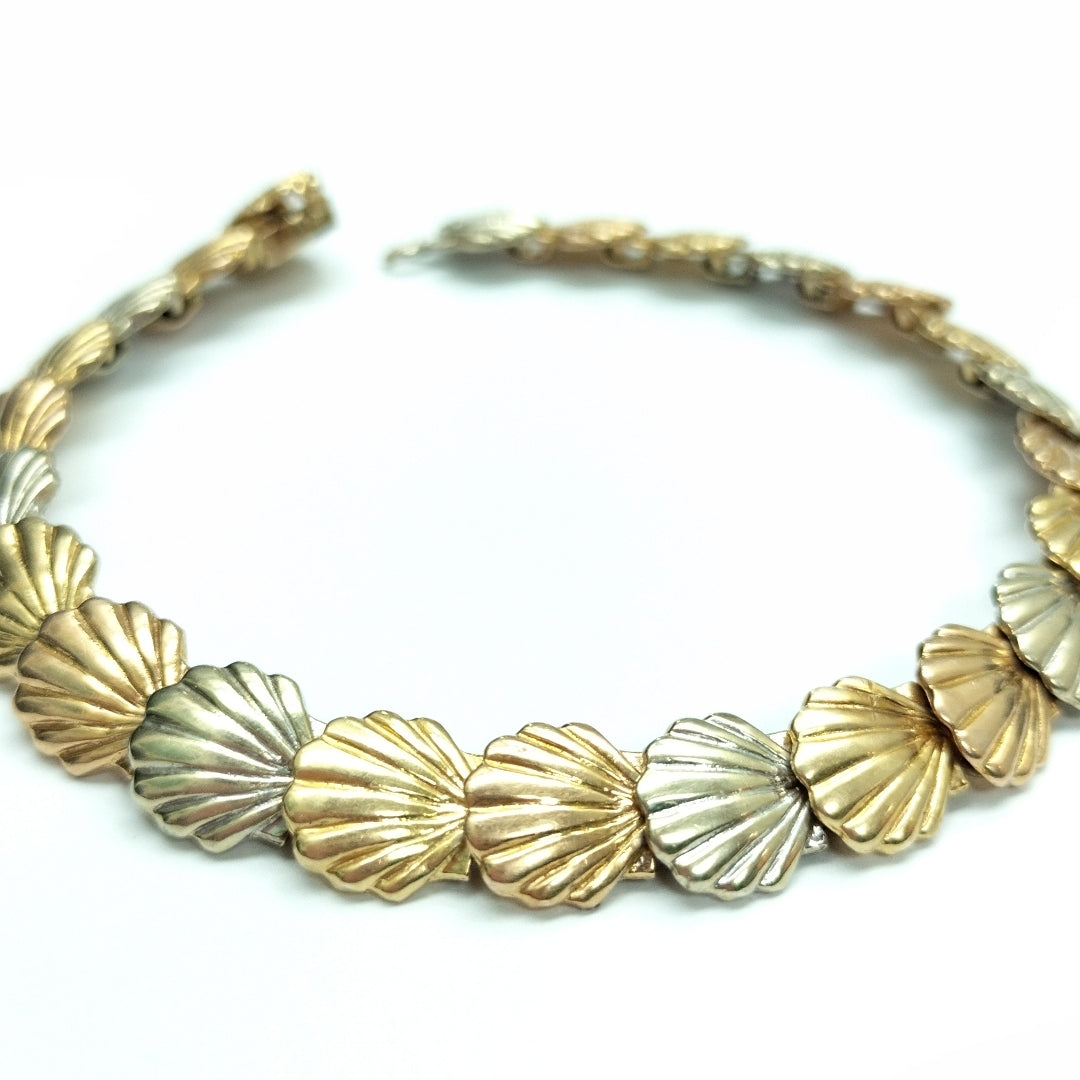 PULSERA. ORO COMBINADO. 14 K 21.7 GRMS (SEMINUEVO)