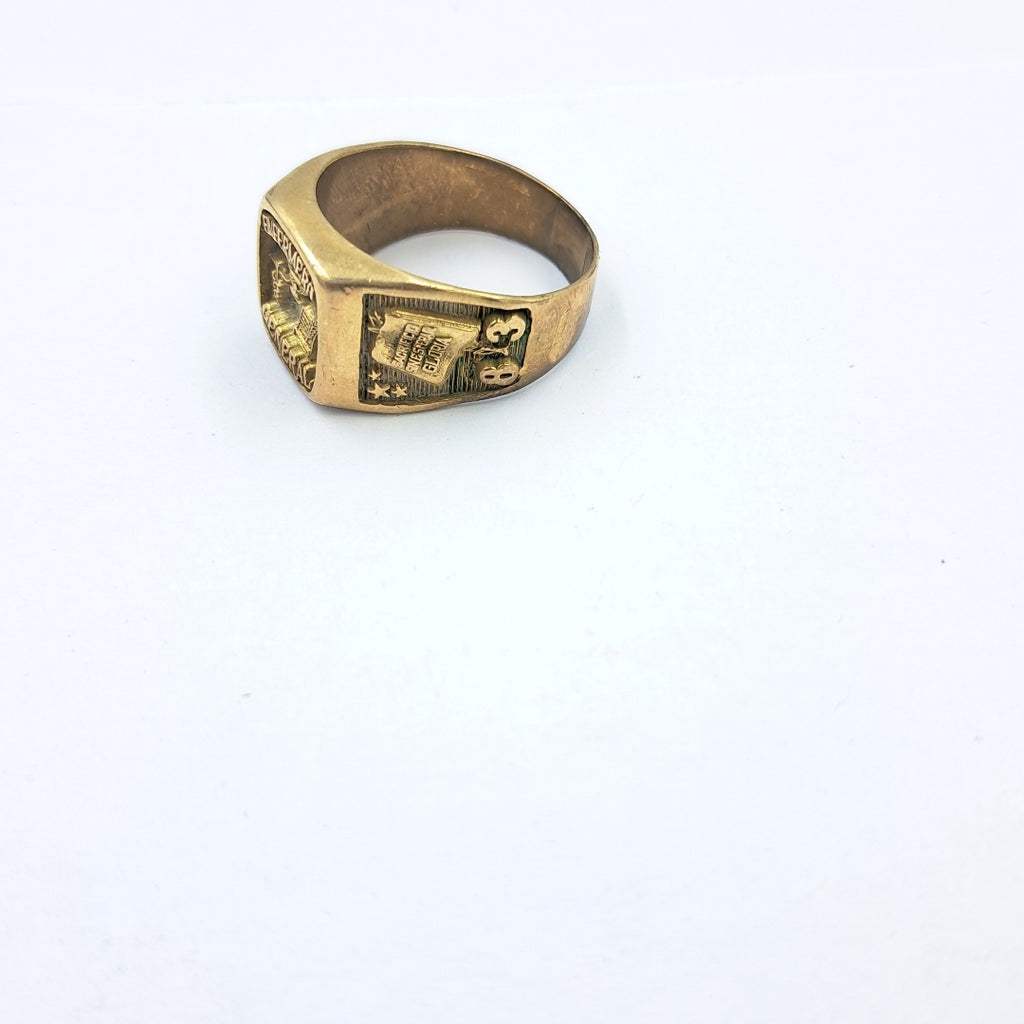 ANILLO DE GRADUACIÓN. ORO. 10 K 11.5 GRMS (SEMINUEVO)