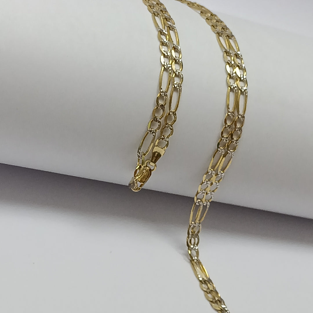 CADENAS CARTIER 3*1 DIAMANTADA ORO 14K 7.4 (NUEVO)