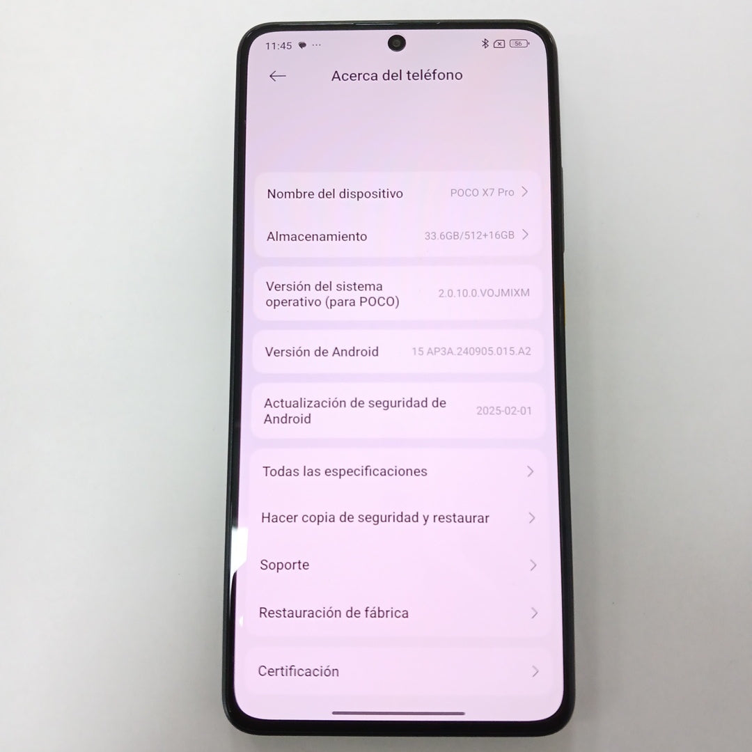 CELULAR XIAOMI POCO X7 PRO 2412DPC0AG (2025) 512 GB 12 GB RAM (SEMINUEVO)
