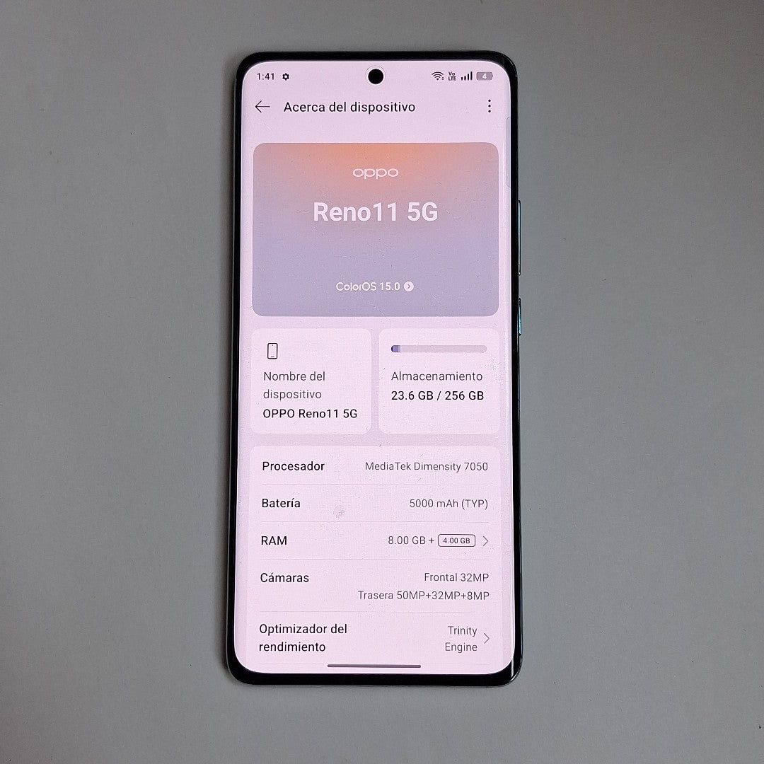 CELULAR OPPO  RENO11 5G CPH2599 (2024) 256 GB 8 GB RAM (SEMINUEVO)