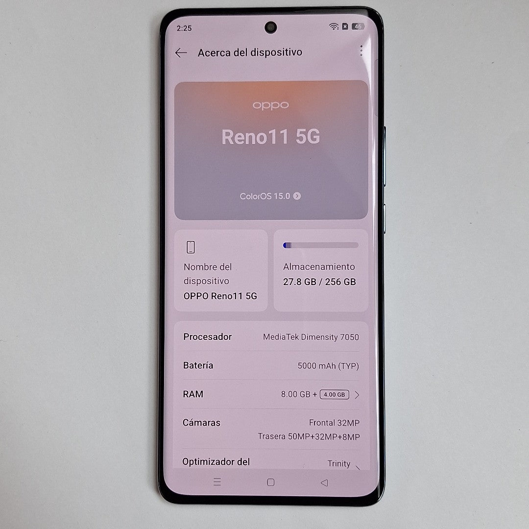 CELULAR OPPO  RENO11 5G CPH2599 (2024) 256 GB 8 GB RAM (SEMINUEVO)