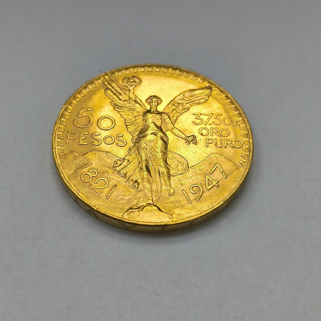 K1 41,60 GRMS - DTO. 0,00 GRMS - 21 K - AVALÚO 76003,20 * IDENTIFICACIÓN MONEDA NOMINATIVA * MONEDAS PESOS 50 PESOS (SEMINUEVO)