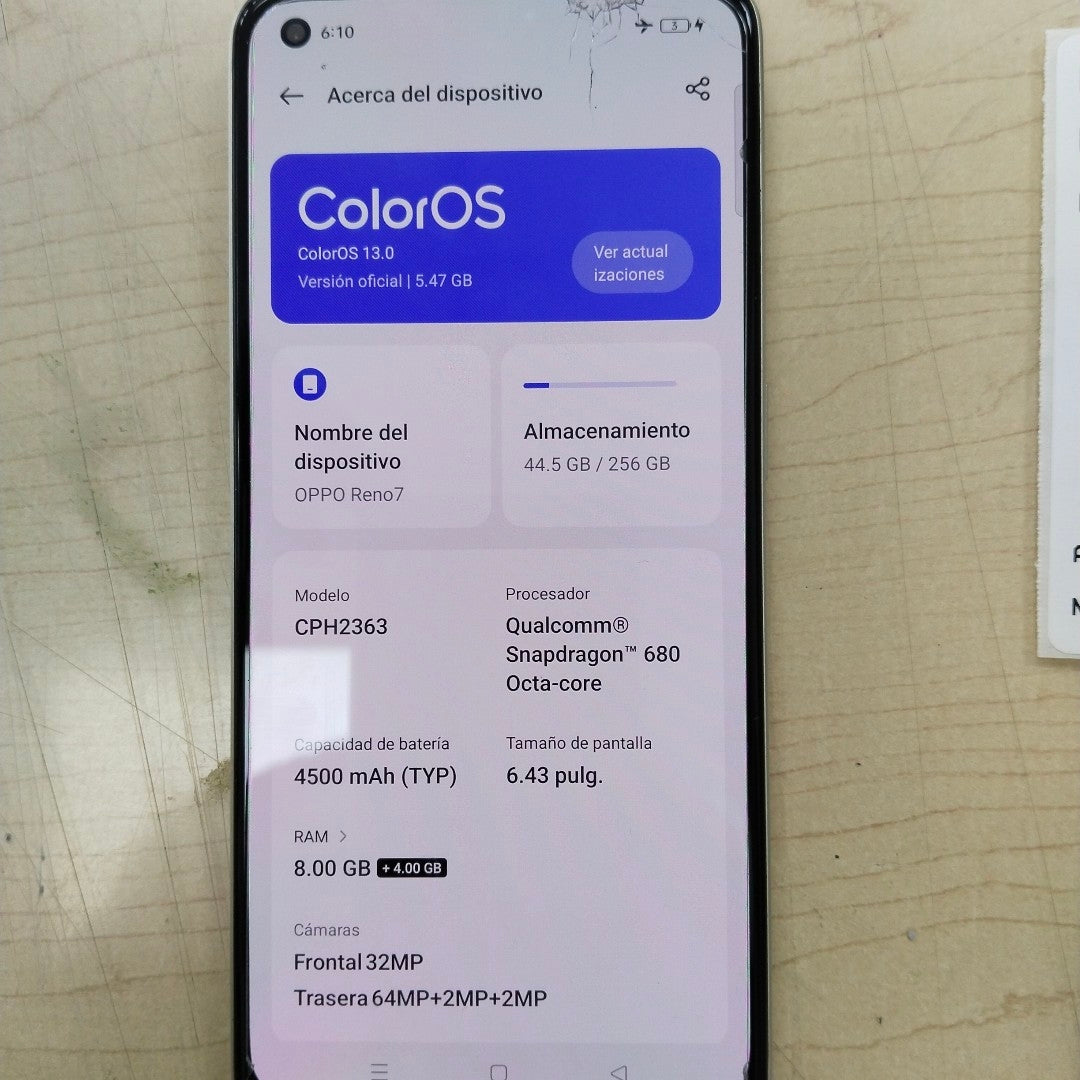 CELULAR OPPO  RENO7 CPH2363 (2022) 256 GB 8 GB RAM