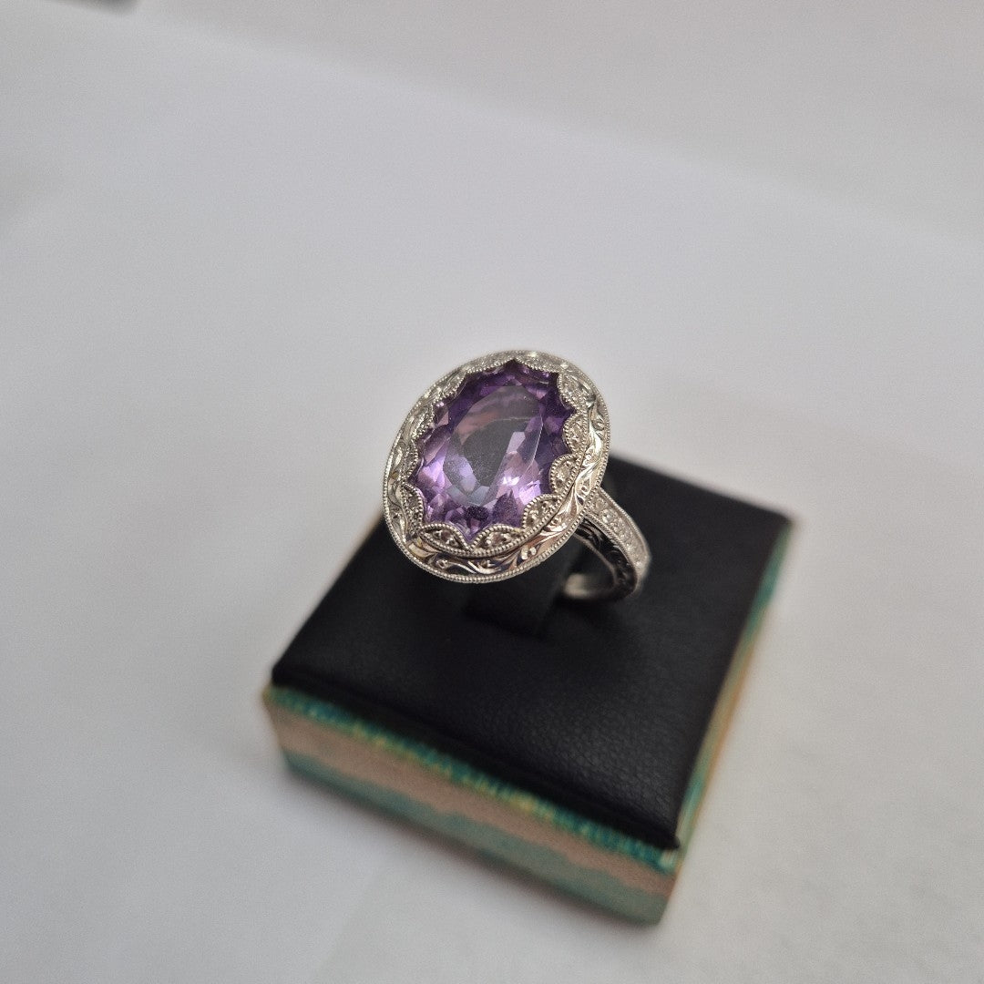 ANILLO. ORO BLANCO. 18 K 8.4 GRMS (SEMINUEVO)