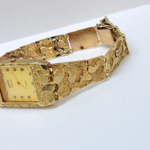 RELOJ CAJA ACERO PULSO ORO. ORO. 8 K 43.8 GRMS (SEMINUEVO)