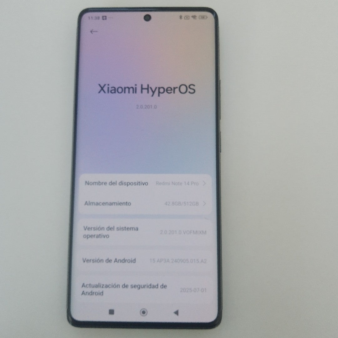 CELULAR XIAOMI REDMI NOTE 14 PRO 24116RACCG (2024) 512 GB 12 GB RAM (SEMINUEVO)