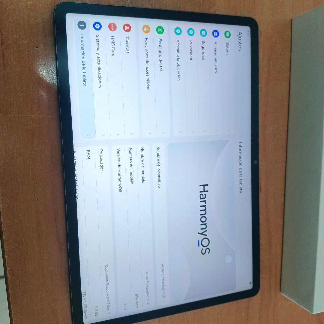 TABLETA HUAWEI MATEPAD 11.5" BTK-W09 (2023) 256 GB 8 GB RAM (SEMINUEVO)