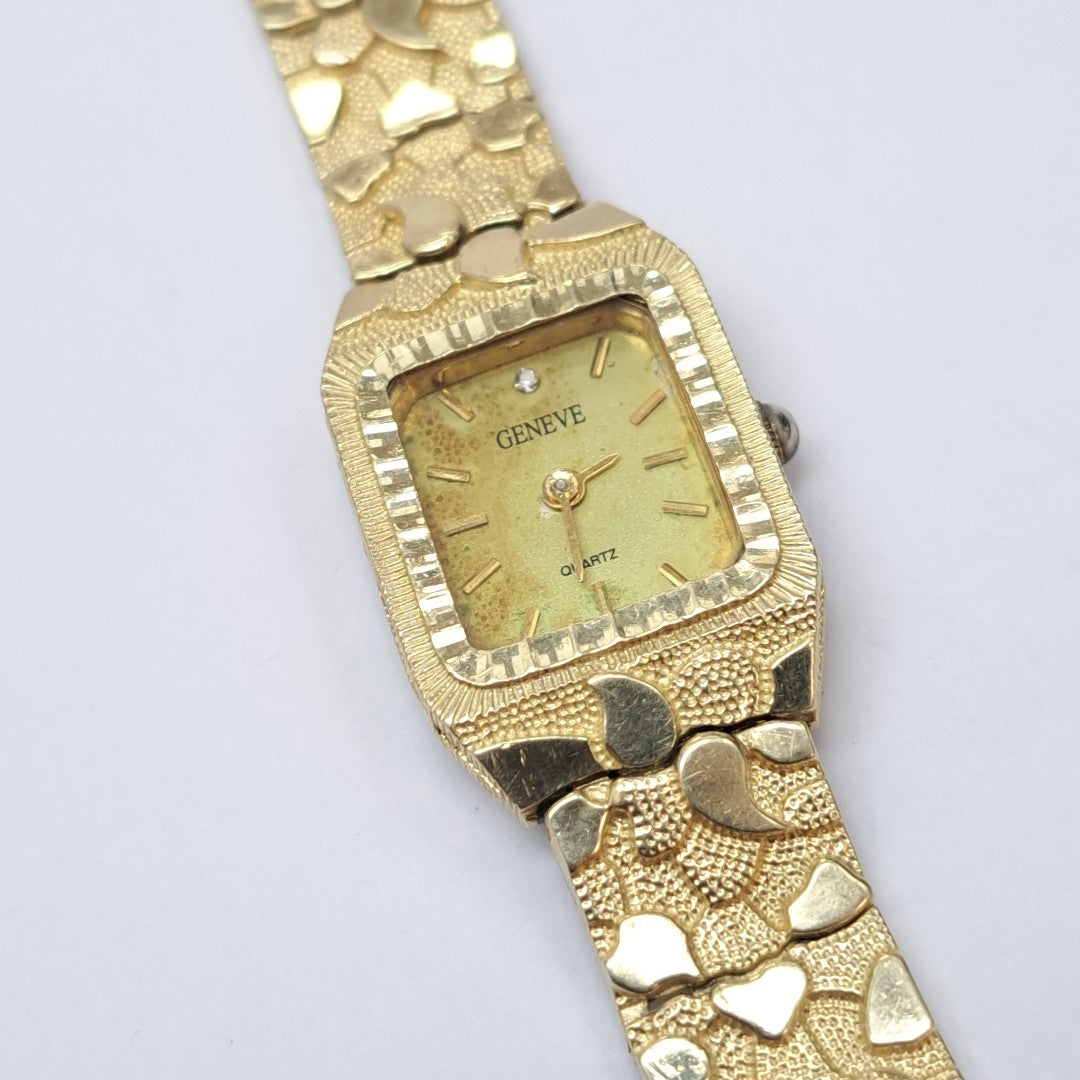 RELOJ CAJA ACERO PULSO ORO ORO 10 K 25,80 GRMS (SEMINUEVO)