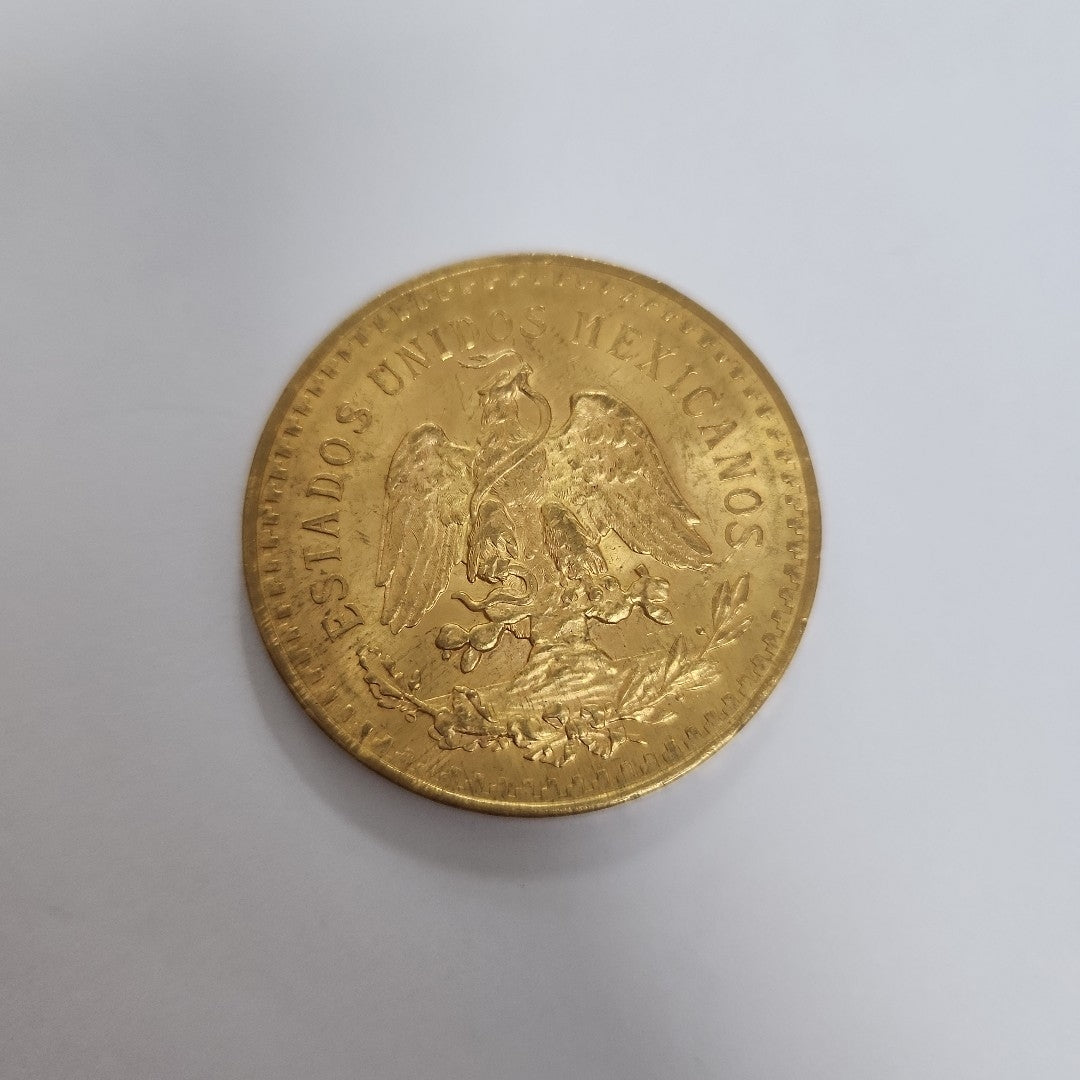 K1 41.6 GRMS - DESC. 0 GRAMOS - 21 K - AVALÚO 76377.6 * * IDENTIFICACIÓN MONEDA NOMINATIVA. * MONEDAS PESOS 50 PESO (SEMINUEVO)