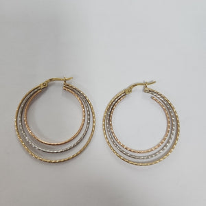 ARRACADAS PAR. ORO COMBINADO. 14 K 2.5 GRMS (SEMINUEVO)