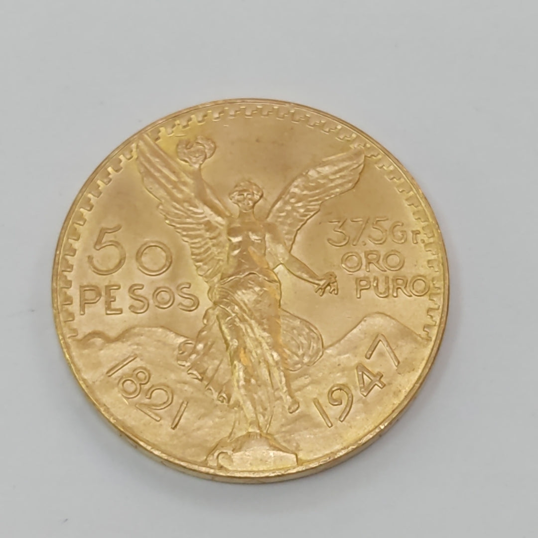 K1 41,60 GRMS - DTO. 0,00 GRMS - 21 K - AVALÚO 77126,40 * IDENTIFICACIÓN MONEDA NOMINATIVA * MONEDAS PESOS 50 PESOS (SEMINUEVO)