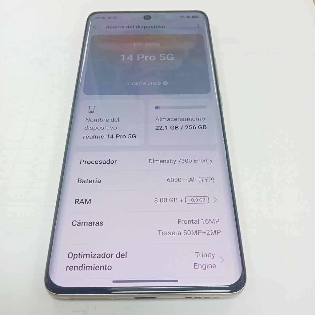 CELULAR REALME 14 PRO 5G RMX5056 (2025) 256 GB 8 GB RAM (SEMINUEVO)
