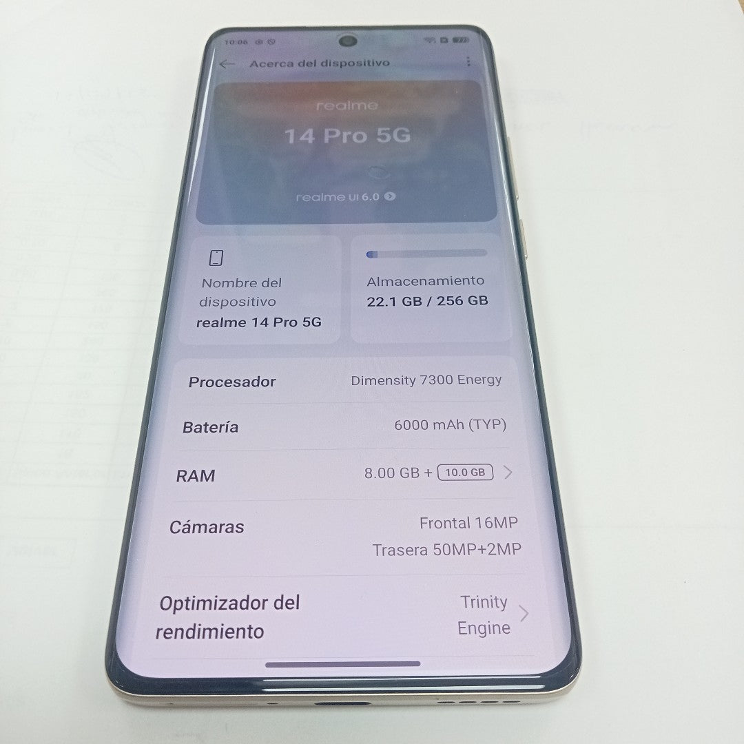 CELULAR REALME 14 PRO 5G RMX5056 (2025) 256 GB 8 GB RAM (SEMINUEVO)