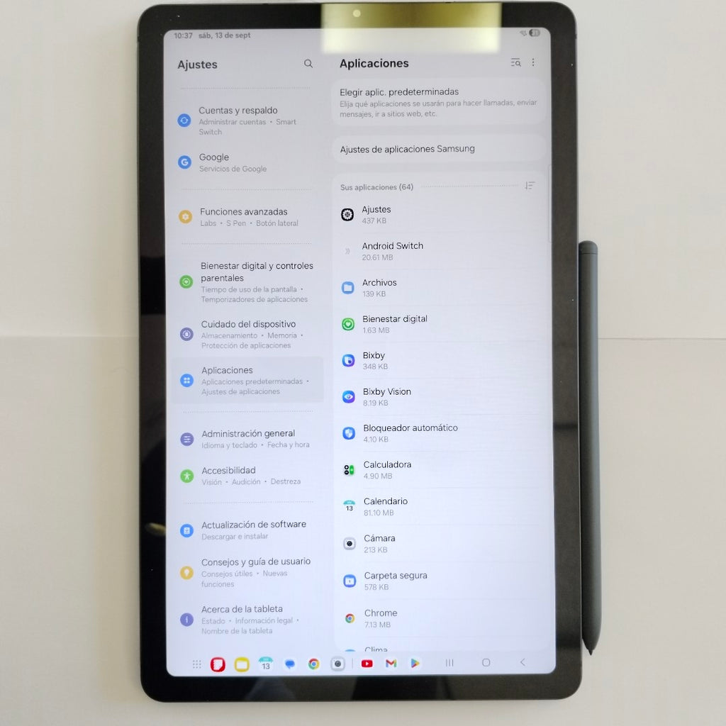 TABLETA SAMSUNG GALAXY TAB S6 LITE SM-P620 (2024) 128 GB 4 GB RAM (SEMINUEVO)