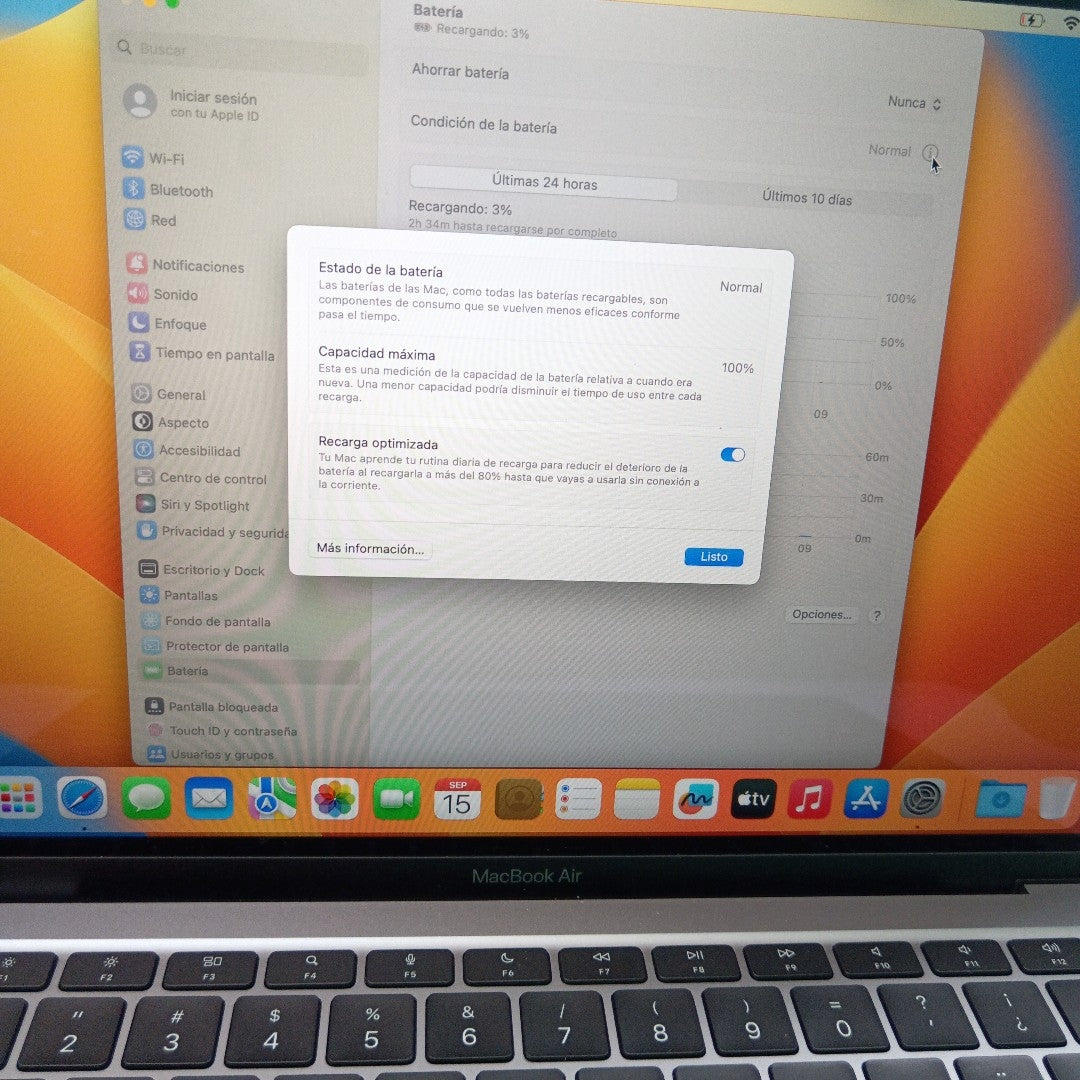 LAPTOP APPLE MACBOOK AIR 13" 2020 3.2 A2337 256 GB SSD 8 GB RAM (SEMINUEVO)