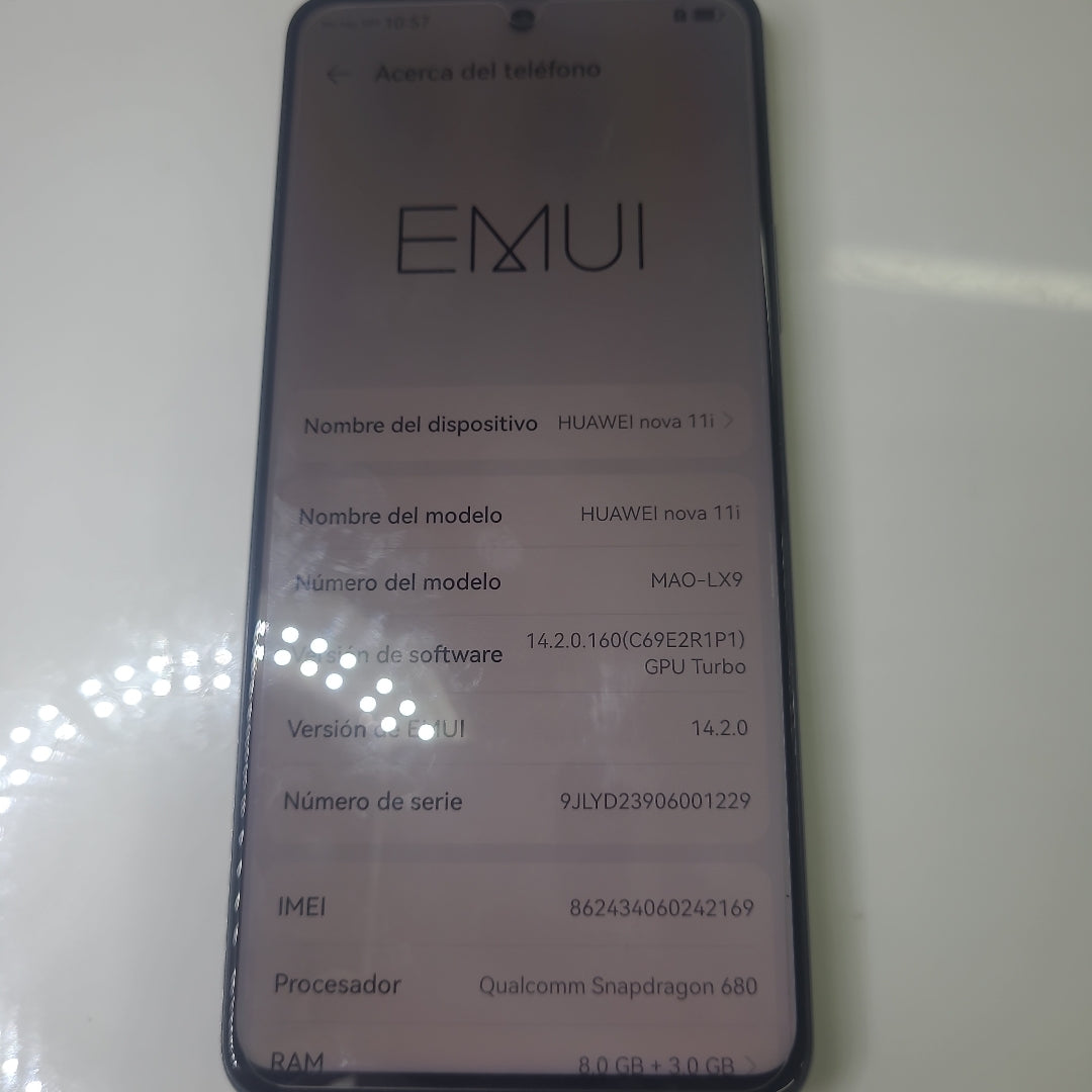 CELULAR HUAWEI NOVA 11I MAO-LX9 (2023) 128 GB 8 GB RAM (SEMINUEVO)