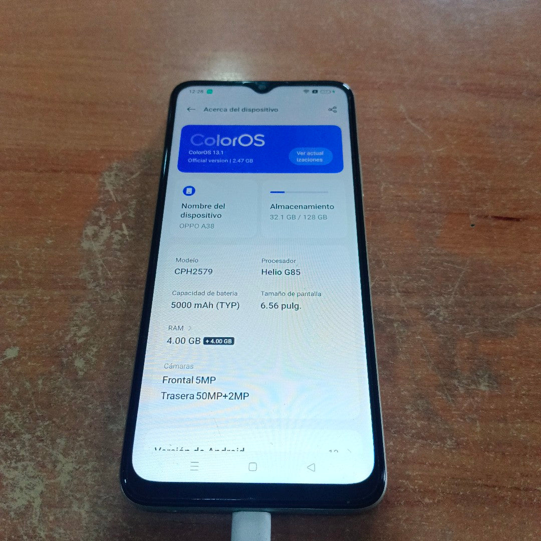 CELULAR OPPO  A38 CPH2579 (2023) 128 GB 4 GB RAM (SEMINUEVO)