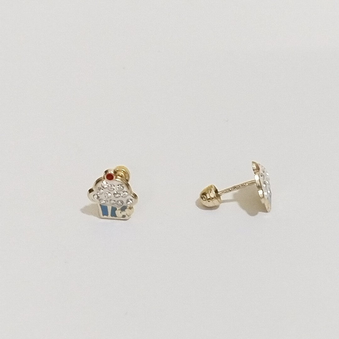 BROQUELES ORO 14K 1 (NUEVO)