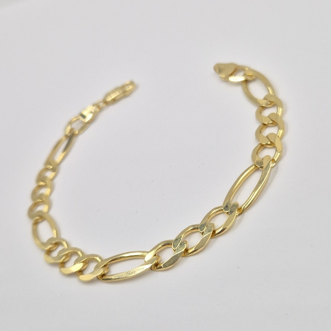 PULSERAS CABALLERO CARTIER 3*1 AMARILLA ORO 14K 14.4 (NUEVO)