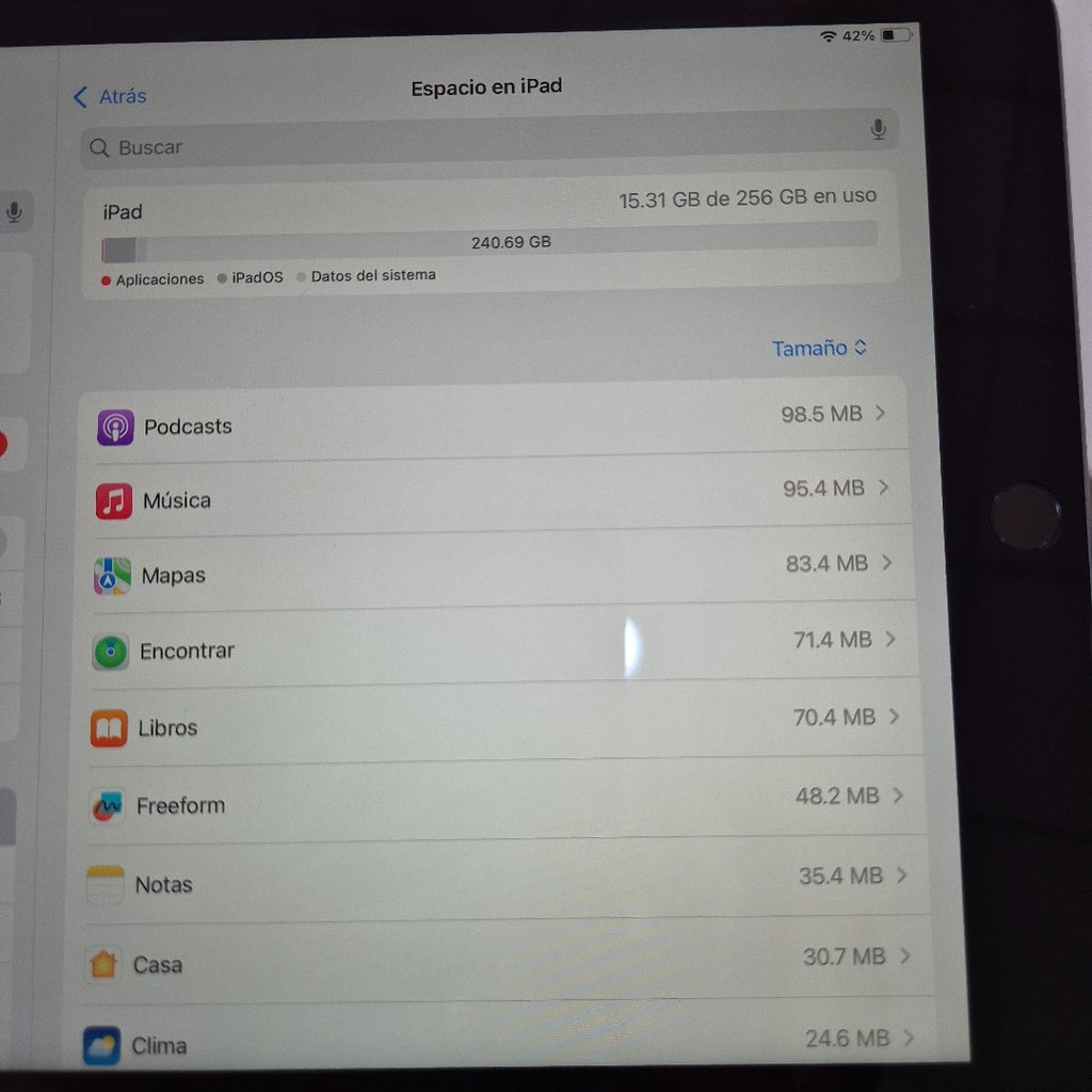 TABLETA APPLE IPAD 9 A2602 256 GB 3 GB RAM (SEMINUEVO)