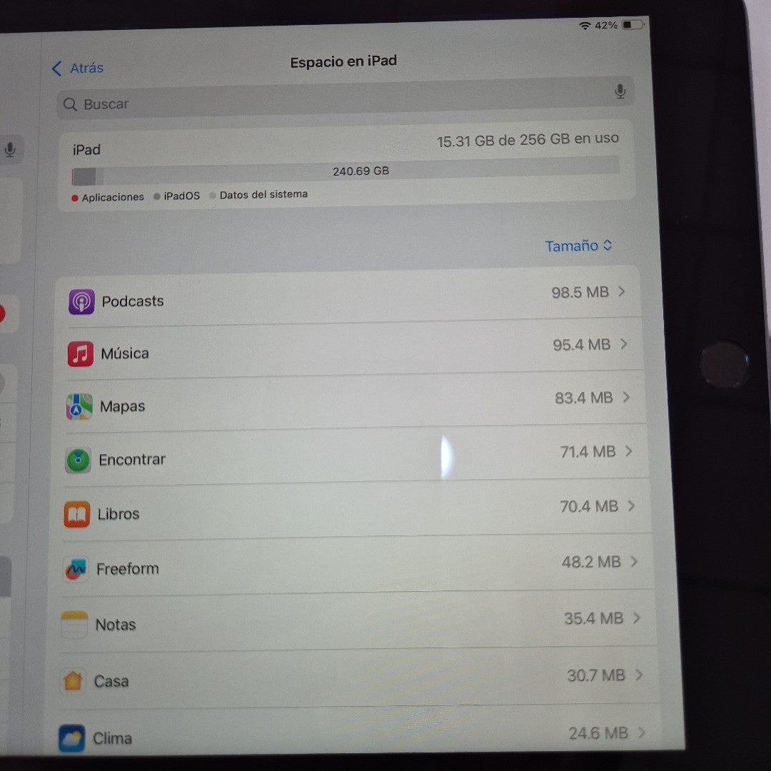TABLETA APPLE IPAD 9 A2602 256 GB 3 GB RAM (SEMINUEVO)