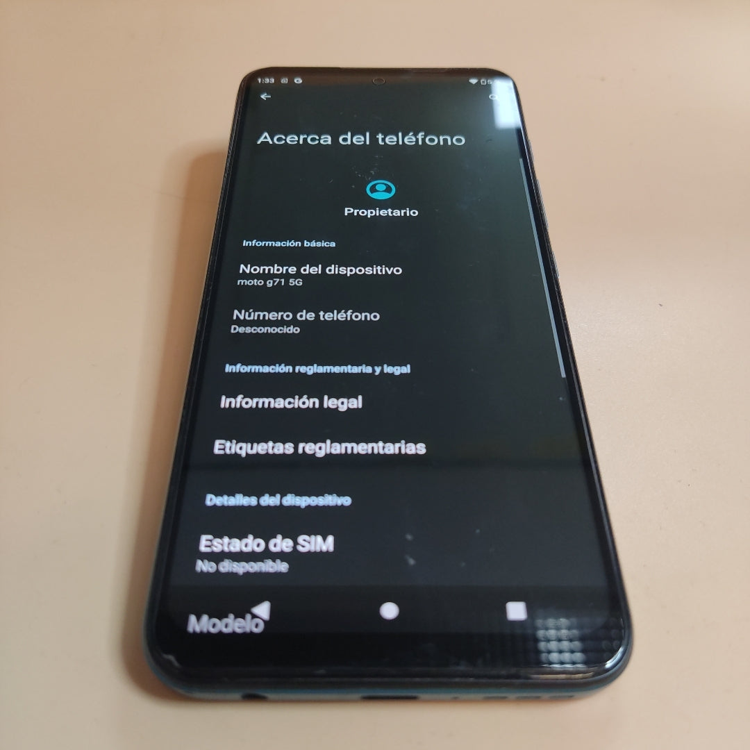 CELULAR MOTOROLA MOTO G71 5G XT2169-1 128 GB 6 GB RAM (SEMINUEVO)