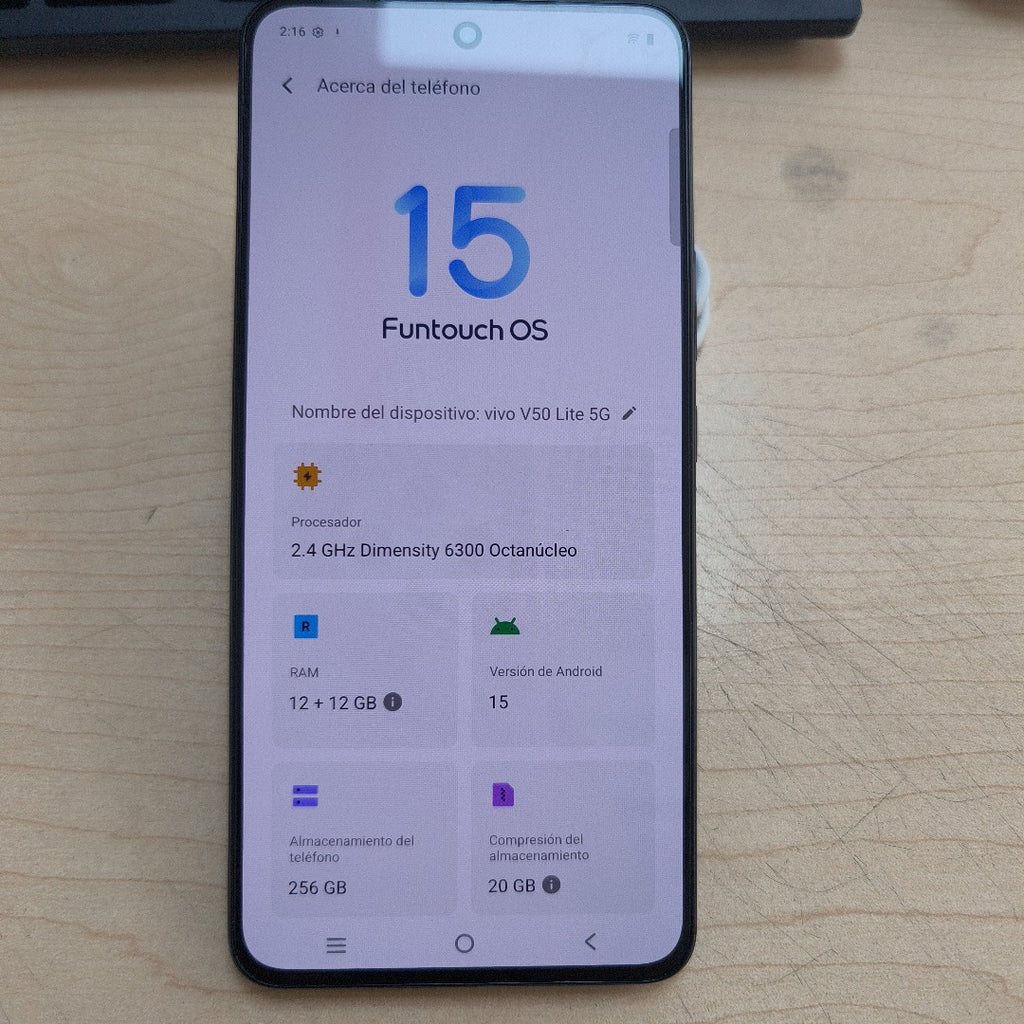 CELULAR VIVO V50 LITE 5G V2440 (2025) 256 GB 12 GB RAM