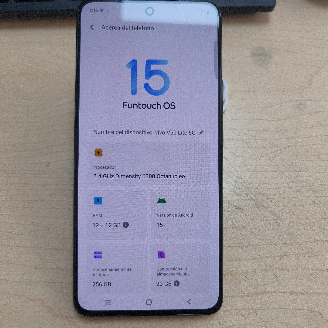 CELULAR VIVO V50 LITE 5G V2440 (2025) 256 GB 12 GB RAM