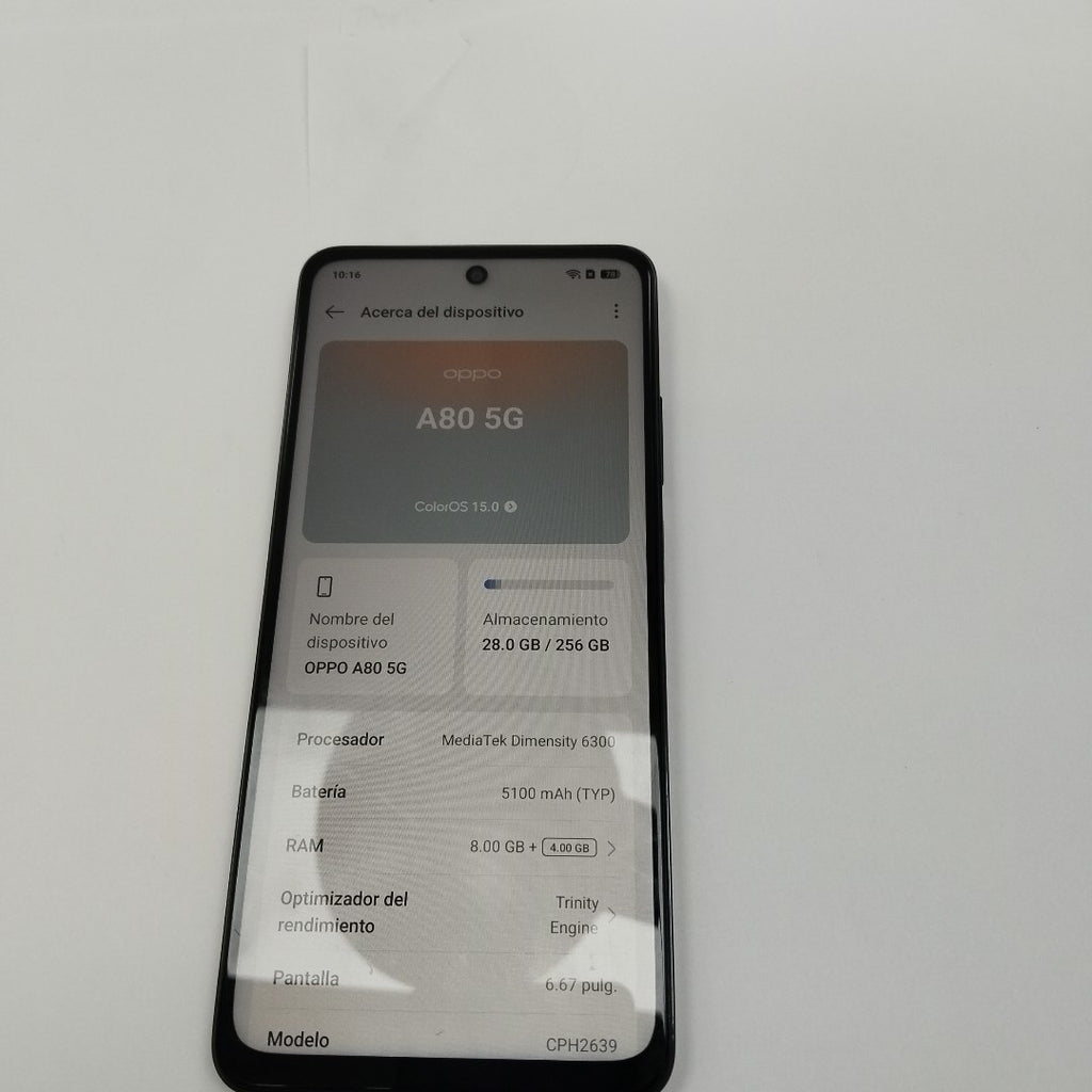 CELULAR OPPO  A80 5G CPH2639 (2024) 256 GB 8 GB RAM (SEMINUEVO)
