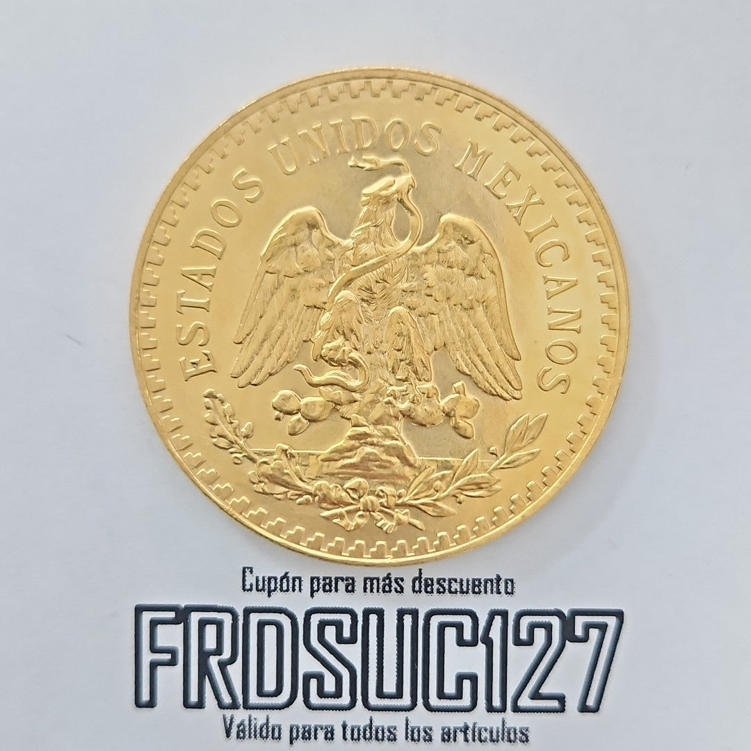 K1 41.6 GRMS - DESC. 0 GRAMOS - 21 K - AVALÚO 77126.4 * * IDENTIFICACIÓN MONEDA NOMINATIVA. * MONEDAS PESOS 50 PESO (SEMINUEVO)