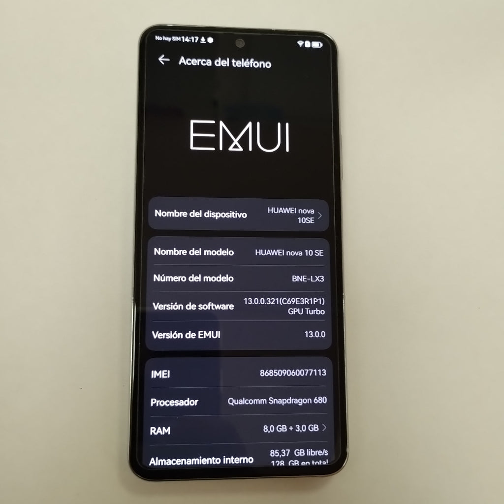 CELULAR HUAWEI NOVA 10 SE BNE-LX3 128 GB 8 GB RAM (SEMINUEVO)