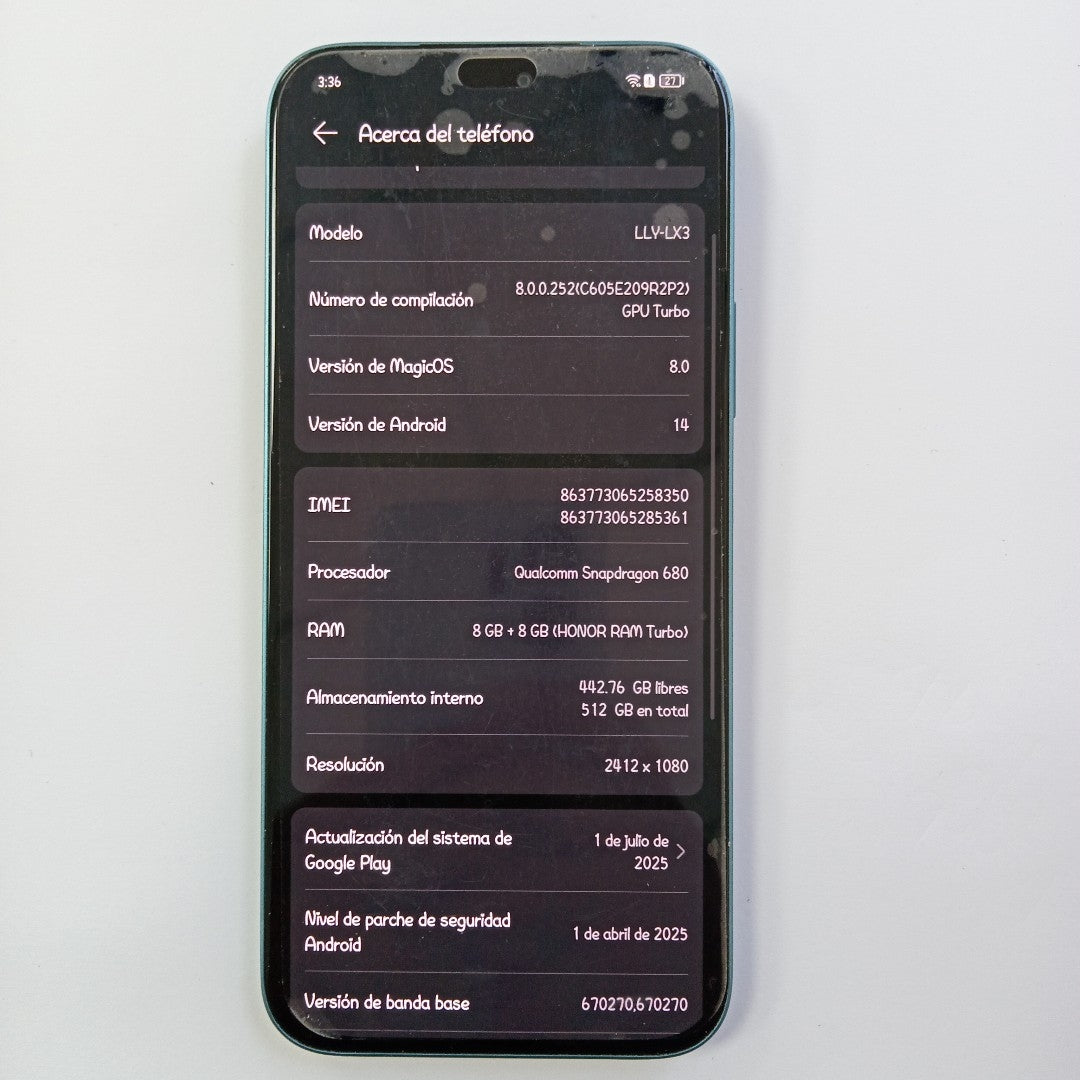 CELULAR HONOR X8B LLY-LX3 (2023) 512 GB 8 GB RAM (SEMINUEVO)