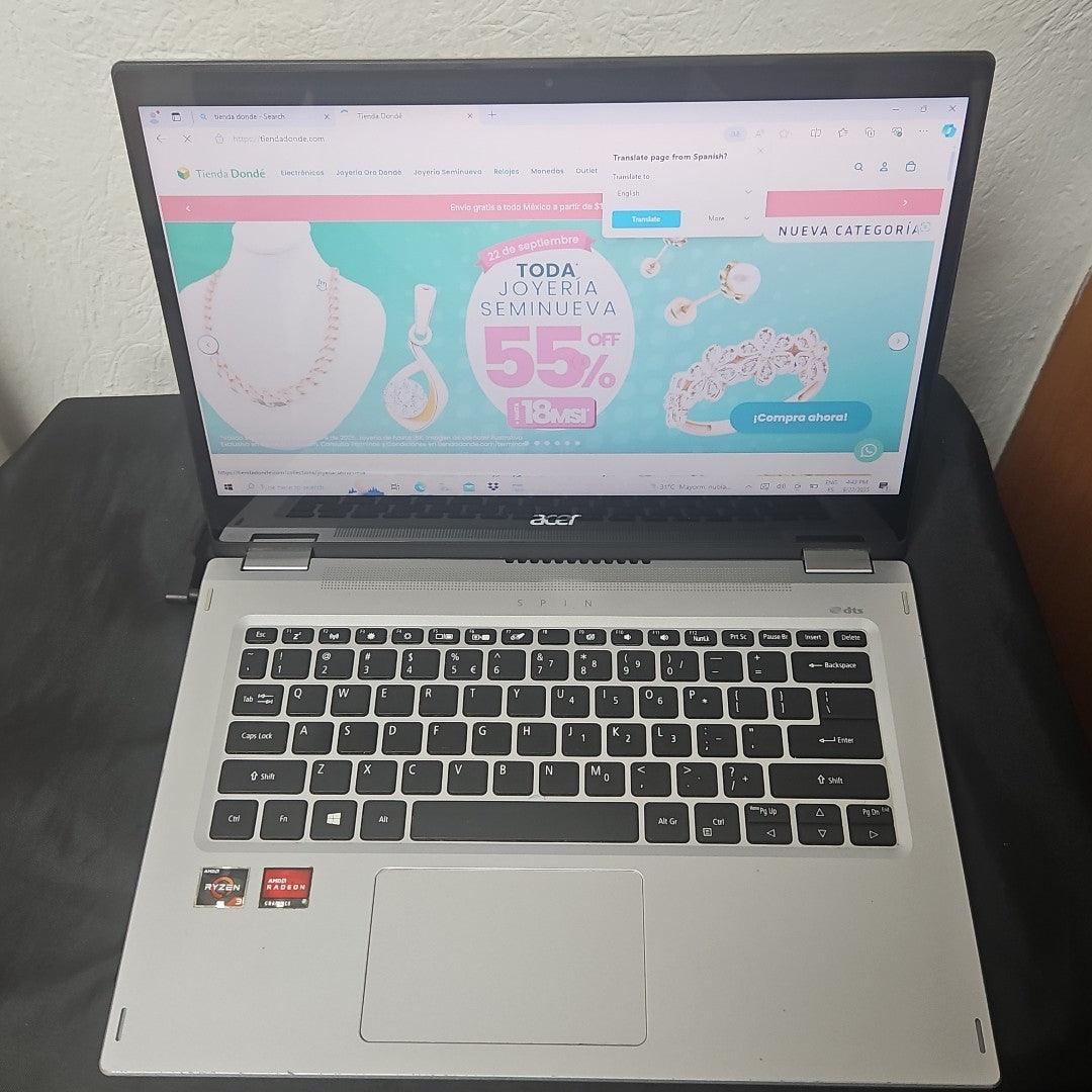 LAPTOP ACER ASPIRE 3 15 A315-24P-R0Q5 (2023) 256 GB 8 GB RAM (SEMINUEVO)