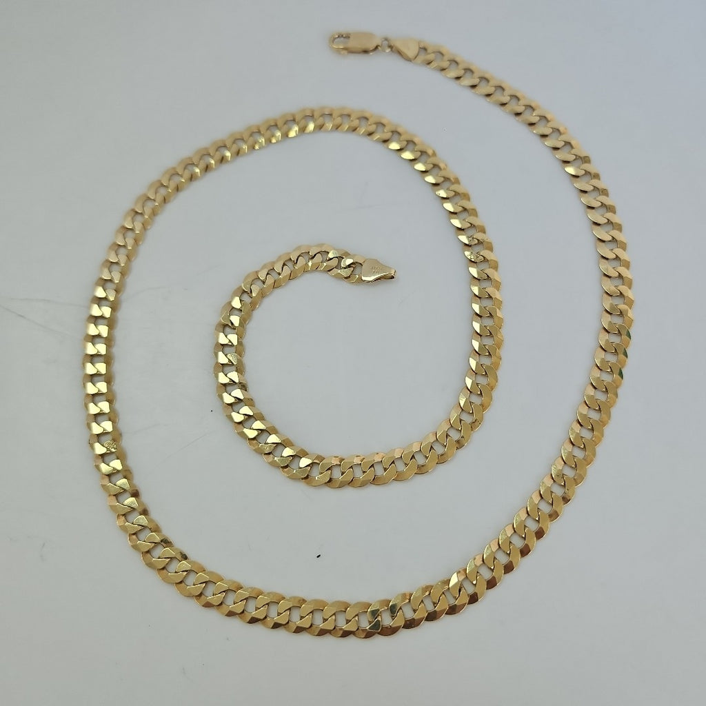 CADENAS BARBADA AMARILLA ORO 14K 30.4 (NUEVO)