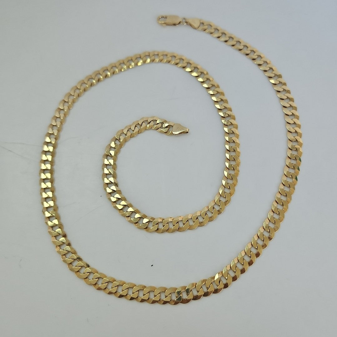 CADENAS BARBADA AMARILLA ORO 14K 30.4 (NUEVO)