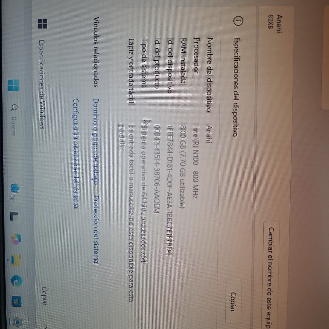 LAPTOP LENOVO IDEAPAD SLIM 3 15IAN8 (2023) 256 GB SSD 8 GB RAM (SEMINUEVO)