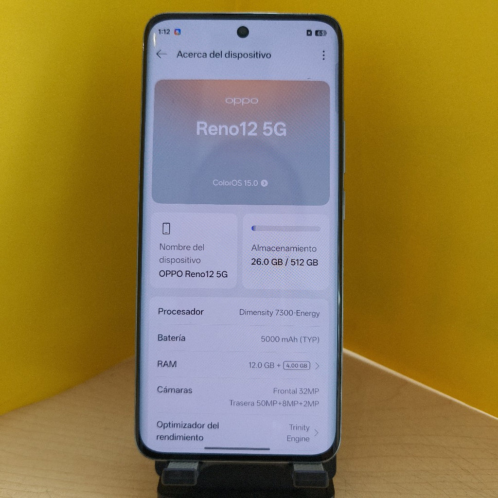 CELULAR OPPO   RENO12 5G CPH2625 (2024) 512 GB 12 GB RAM (SEMINUEVO)