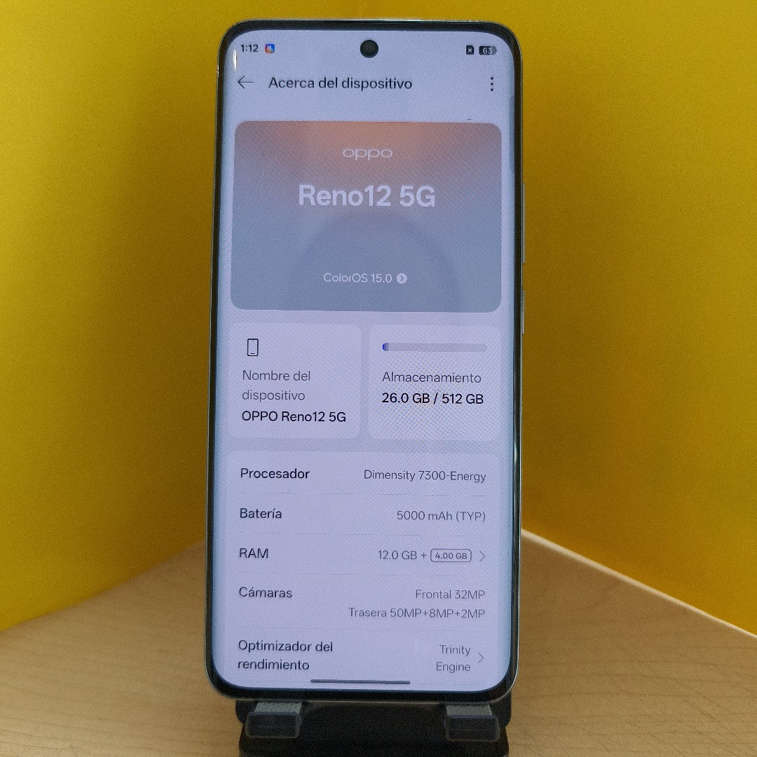 CELULAR OPPO   RENO12 5G CPH2625 (2024) 512 GB 12 GB RAM (SEMINUEVO)