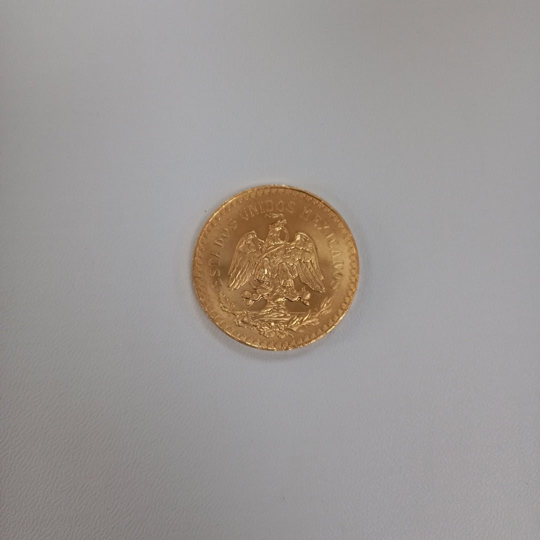 K1 41.6 GRMS - DESC. 0 GRAMOS - 21 K - AVALÚO 75254.4 * * IDENTIFICACIÓN MONEDA NOMINATIVA. * MONEDAS PESOS 50 PESO (SEMINUEVO)